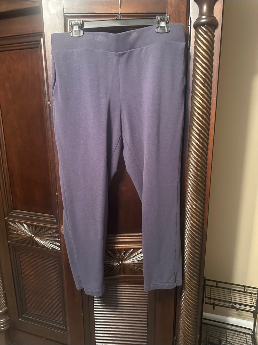 J. Jill Cropped Knit Pants in Slate Purple